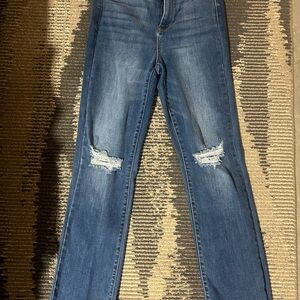 Judy Blue Dark Blue Distressed Skinny Jeans